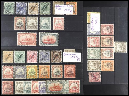 **/*/° COLONIAS ALEMANAS. 5 Fichas con series no completas d