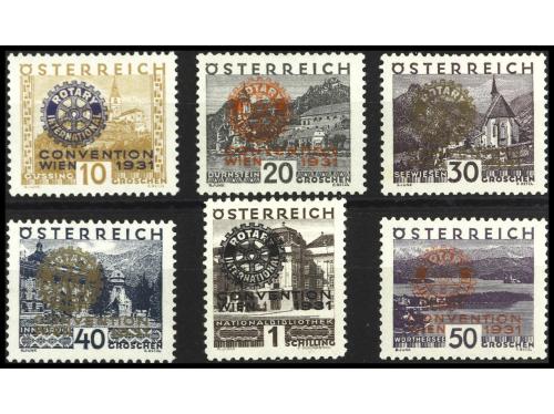 ** AUSTRIA. Yv. 398A/F. SERIE COMPLETA. Cert. EFM. PRECIOSA.