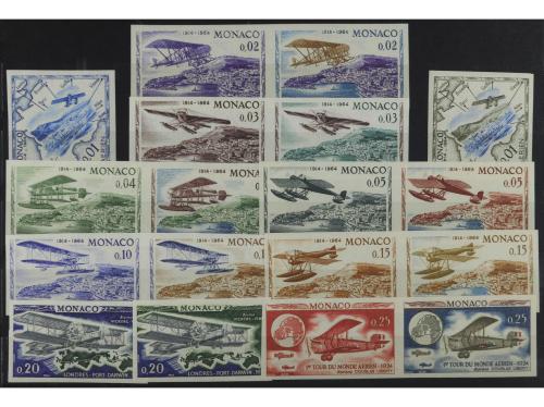** MONACO. Yv. 637/51(2) y Av.82(2). 2 SERIES COMPLETAS de E