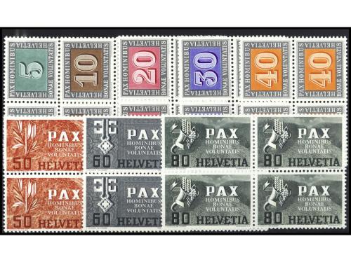 ** SUIZA. Ed. 405/17(4). SERIE COMPLETA en bloque de 4. Cert