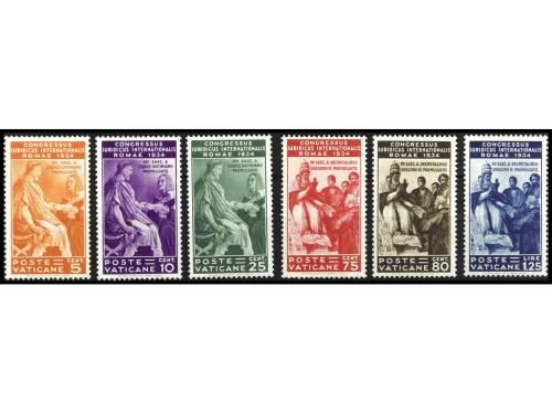 ** VATICANO. Yv. 66/71. SERIE COMPLETA. Rara sin fijasellos.