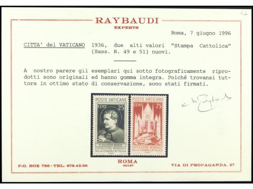 ** VATICANO. Yv. 72/9. SERIE COMPLETA. Los valores clave (25