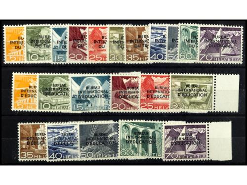 ** SUIZA. Yv. S.316/26, 327/37 y 338/53. SERVICIO. 3 SERIES 