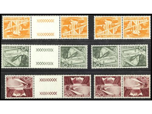 ** SUIZA. Yv. S.316/26, 327/37 y 338/53. SERVICIO. 3 SERIES 