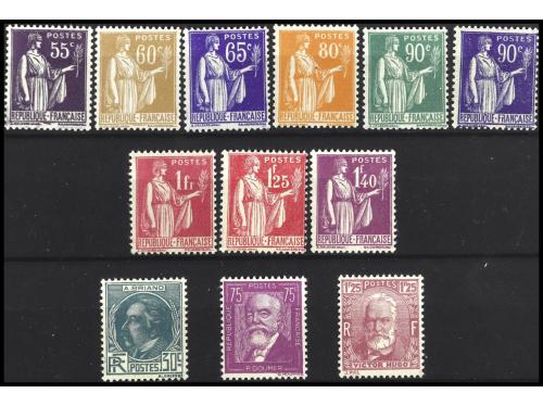 ** FRANCIA. Yv. 170/81, 280/9, 291/3 y 363/71. 4 SERIES COMP