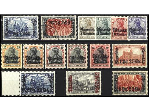 COLONIAS ALEMANAS. Yv. *43, °44, **45/56 y *57. MARRUECOS. F