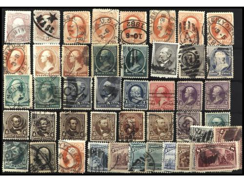 ° ESTADOS UNIDOS. 1862-1893. 2 Fichas grandes conteniendo 84