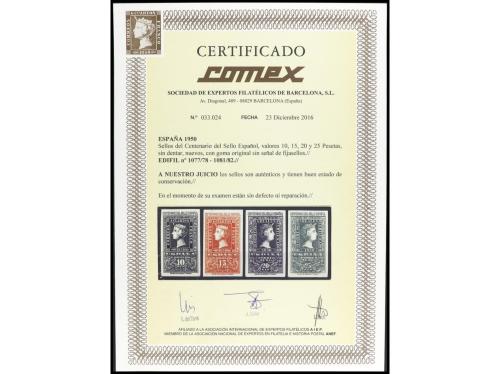 ** ESPAÑA. Ed. 1075/82. CENTENARIO. SERIE COMPLETA. Los 4 va
