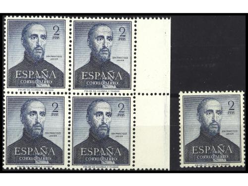 ** ESPAÑA. Ed. 1118(4). SAN FRANCISCO JAVIER. Bloque de 4 co