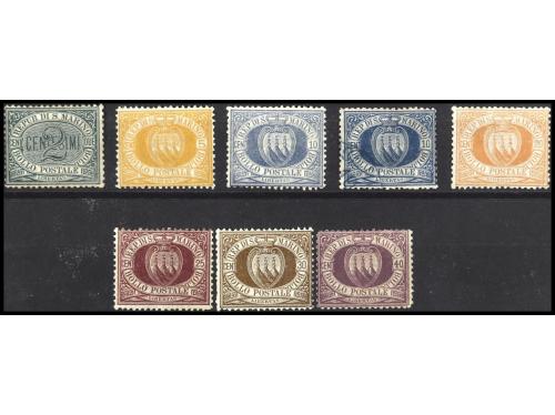 */(*) SAN MARINO. Ed. 1/7. SERIE COMPLETA (8 valores). El 3A