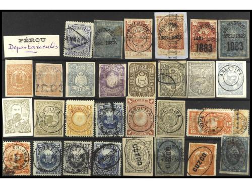 */(*)/° PERU. DEPARTAMENTOS. Lote de 3 fichas grandes conten