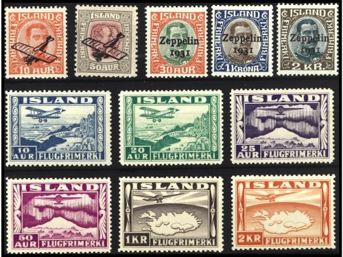 ** ISLANDIA. Yv. Av.1/2, 9/11 y 15/20. 3 SERIES COMPLETAS di