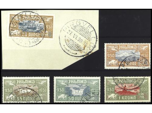 ° ISLANDIA. Yv. Av.4/8. SERIE COMPLETA. Rara en usado. MUY B