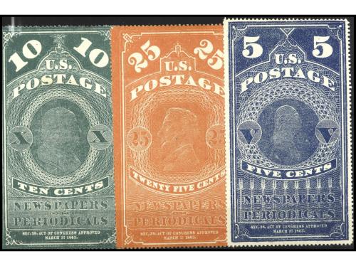 (*) ESTADOS UNIDOS. Ed. P.2/4. PERIÓDICOS. 10 c. verde, 25 c
