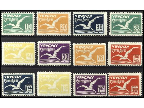 * URUGUAY. Yv. Av.14/25. SERIE COMPLETA. RARA. OCASIÓN. Yver