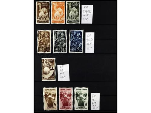 ** COLONIAS ESPAÑOLAS: SAHARA. 1943-1952. Conjunto de series