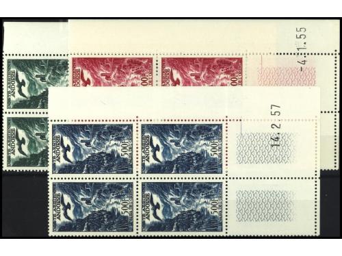 ** COLONIAS FRANCESAS. Yv. Av.2/4(4). ANDORRA. SERIE COMPLET