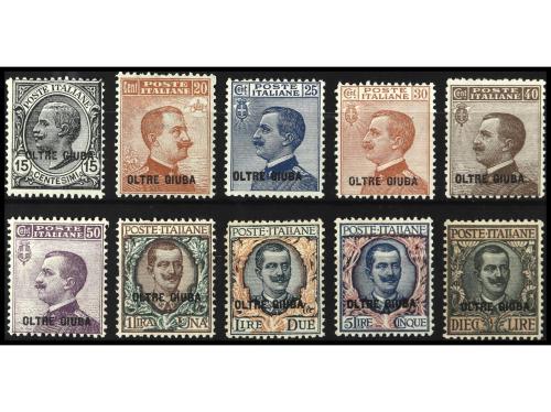** COLONIAS ITALIANAS. Yv. 5/10 y 12/5. OLTRE GIUBA. 10 Sell
