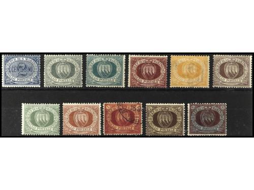 **/* SAN MARINO. Yv. 12/22. SERIE COMPLETA. El valor clave (