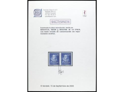 ** ESPAÑA. Ed. 1074s(2). RUIZ DE ALARCÓN. 20 cts. violeta os
