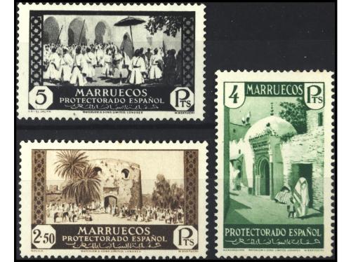 ** COLONIAS ESPAÑOLAS: MARRUECOS. Ed. 144/6. 2,50 pts. casta