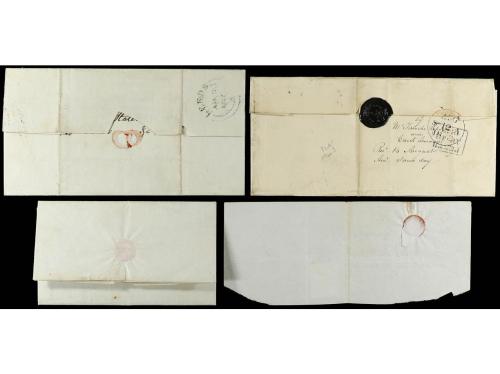 GRAN BRETAÑA. Conjunto formado por 3 cartas con el Yv. nº 1,