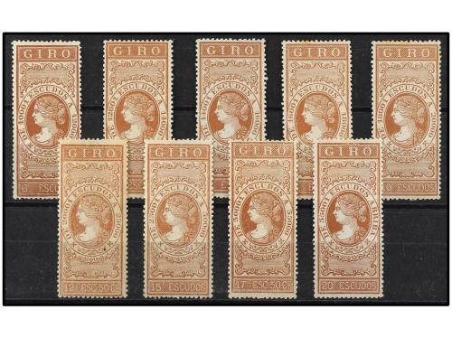 ESPAÑA: FISCALES. GIRO. 9 valores de la serie. Alemany 22/42