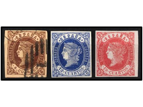 * ESPAÑA. Ed. 59/60. 12 cuartos y 19 cuartos. LUJO. 