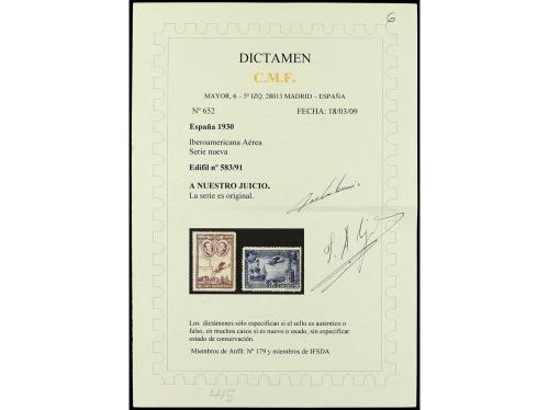 **/* ESPAÑA. Ed. 583/91. SERIE COMPLETA, 9 valores. Valor cl