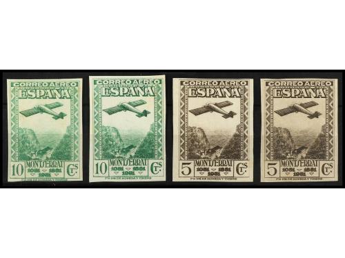 ** ESPAÑA. Ed. 650s y 651s (2). 5 c. y 10 c. (2), SIN DENTAR