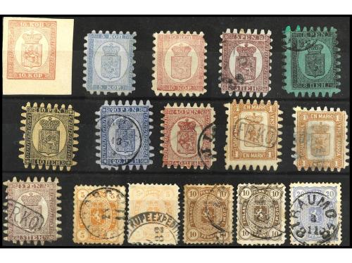 LOTES y COLECCIONES. 1860-1885. FINLANDIA. Conjunto en dos f