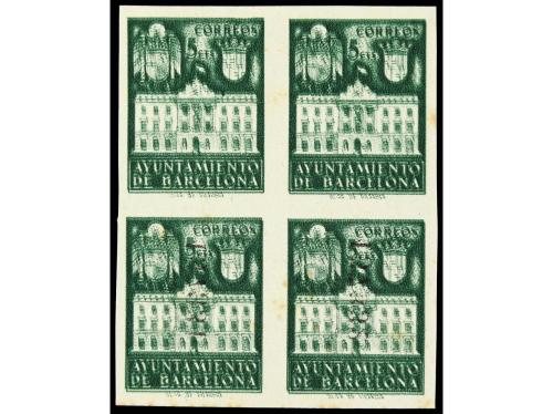 LOTES y COLECCIONES. BARCELONA. Conjunto montado en fichas d