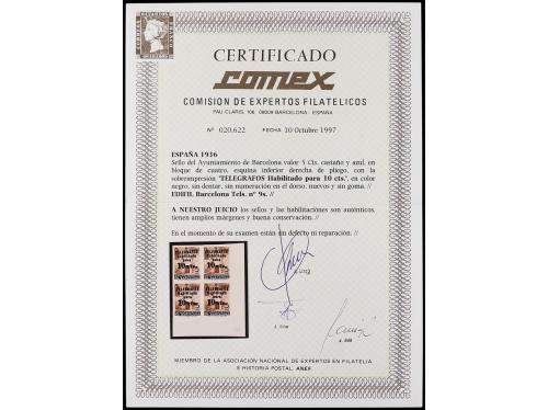 ESPAÑA: AYUNTAMIENTO DE BARCELONA. CONJUNTO montado en ficha