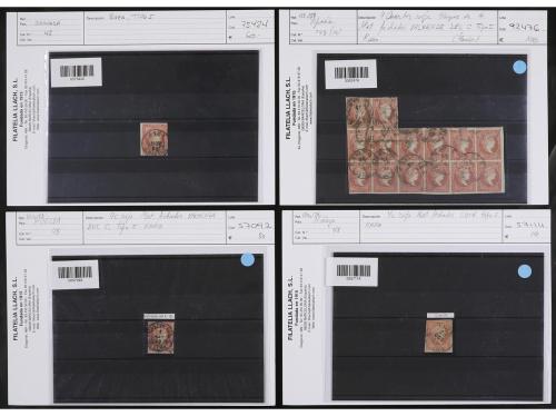 ° ✉ ESPAÑA. Ed. 48. ANDALUCÍA. 4 cuartos rojo. Conjunto mont