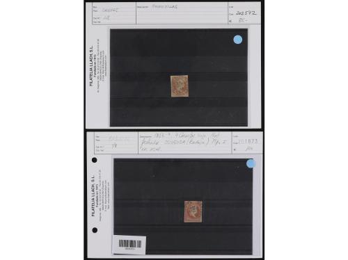 ° ESPAÑA. Ed. 48. EXTREMADURA. 4 cuartos rojo. Conjunto mont