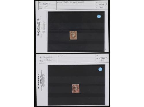 ° ✉ ESPAÑA. Ed. 48. GALICIA. 4 cuartos rojo. Conjunto montad