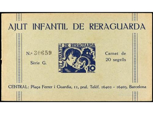 ESPAÑA GUERRA CIVIL. CONJUNTO montado en fichas formado por 