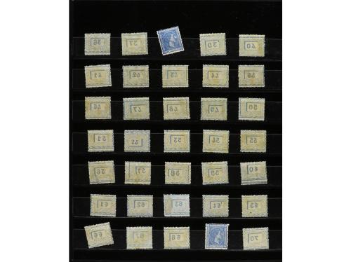 * ESPAÑA. Ed. 164 (95). 10 cts. azul. Reconstrucción de la p