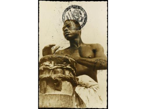 ✉ COLONIAS ESPAÑOLAS: GUINEA. Ed. 313. 1956. Tarjeta Postal.