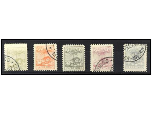 ° MARRUECOS: CORREO LOCAL. Yv. 134/8. 1896. TÁNGER a TETOUAN