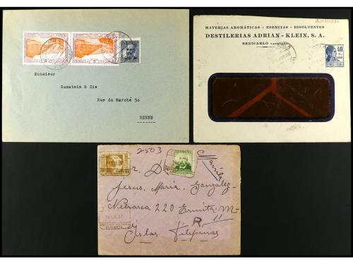 ✉ ESPAÑA. HISTORIA POSTAL. Conjunto de 11 cartas de diversos