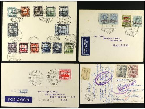 ESPAÑA. HISTORIA POSTAL. Conjunto de 16 cartas de diferentes
