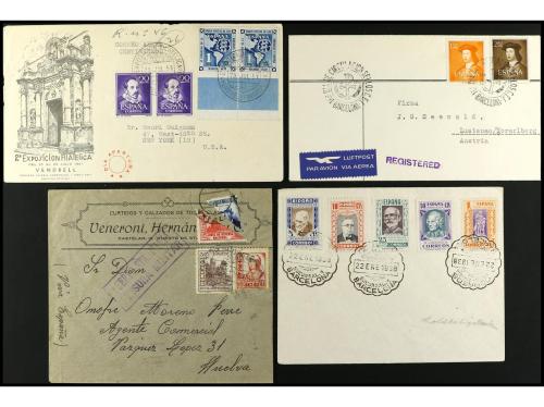 ESPAÑA. HISTORIA POSTAL. Conjunto de 16 cartas de diferentes