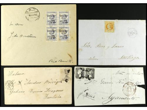 ESPAÑA. HISTORIA POSTAL. Conjunto de 16 cartas de diferentes