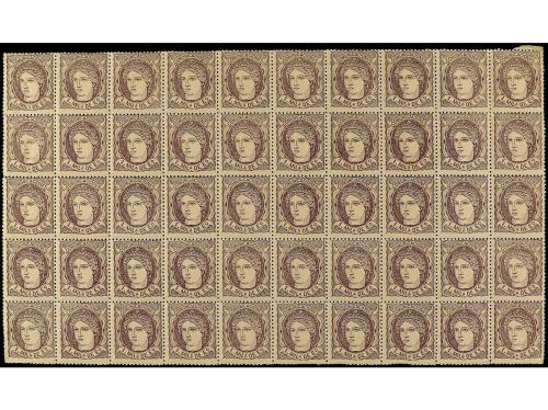 **/* ESPAÑA. Ed. 102c. 1 mils. castaño s. anteado. Bloque de