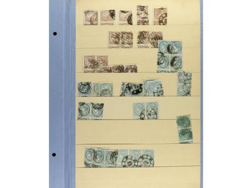 LOTES y COLECCIONES. ESPAÑA. Páginas de clasificado con un s