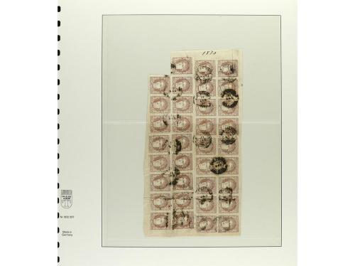 LOTES y COLECCIONES. ESPAÑA. Tres páginas de álbumes con blo