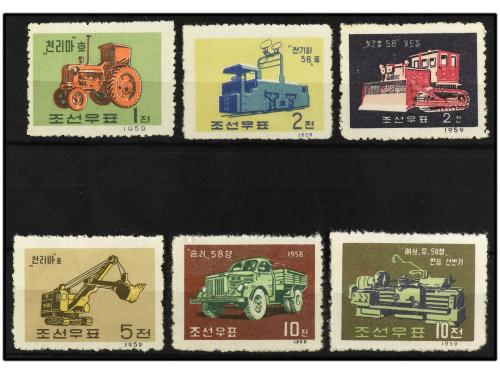 (*) COREA DEL NORTE. Yv. 154/9. 1959. SERIE COMPLETA. 6 valo