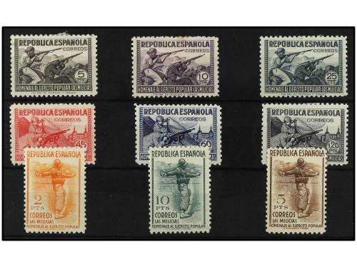 * ESPAÑA. Ed. 792/800. SERIE COMPLETA. 9 valores. Bien centr