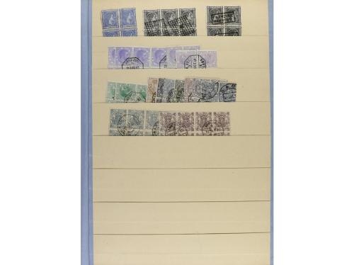 ESPAÑA. CONJUNTO en clasificador con stock de sellos de dist